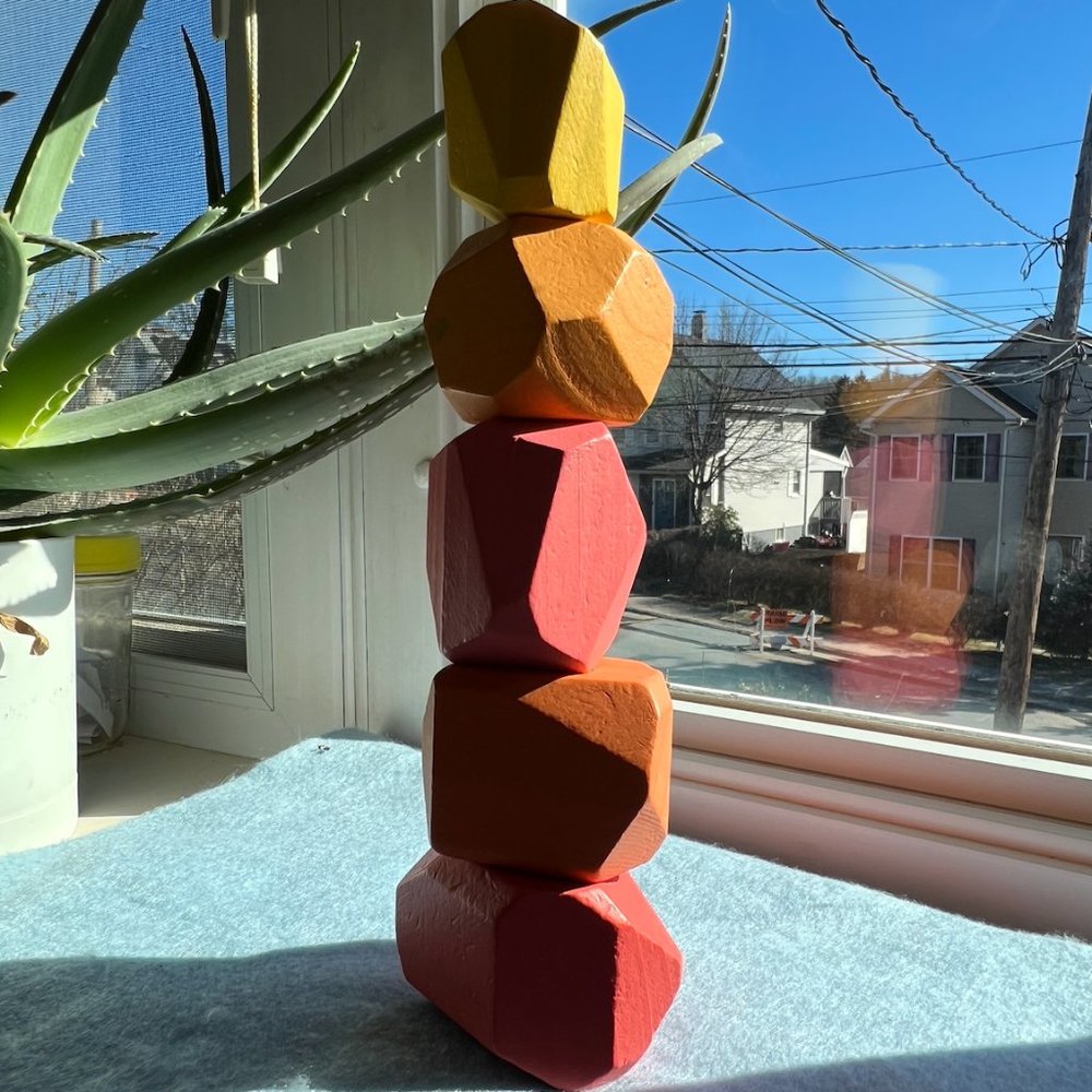 Solid Wood Stacking Boulders LOVEVERY